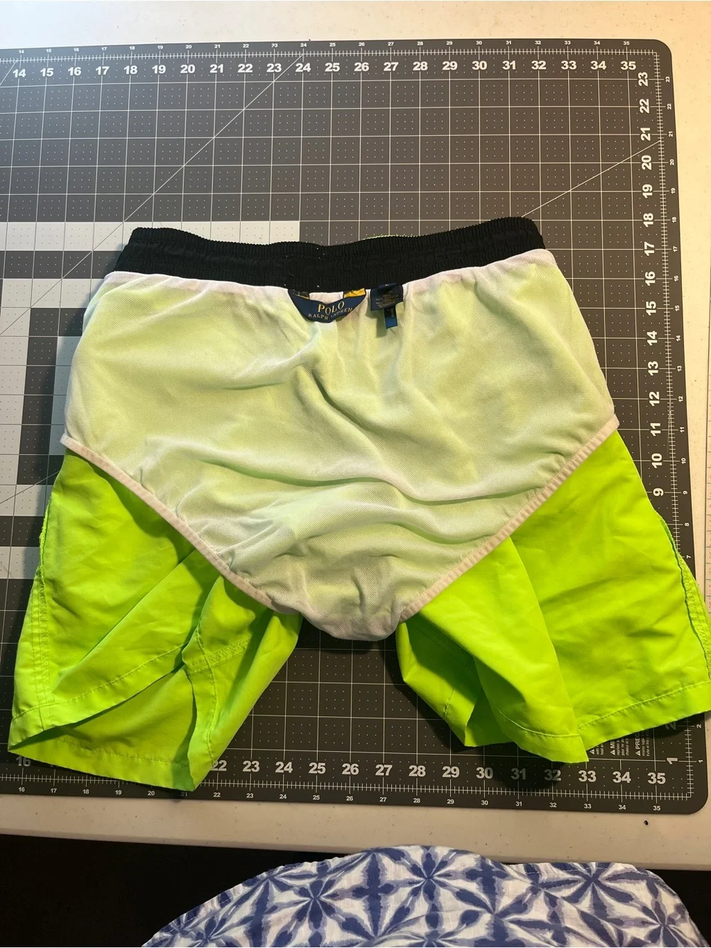 Polo by Ralph Lauren Neon Lime Green Men's Swim Trunks
